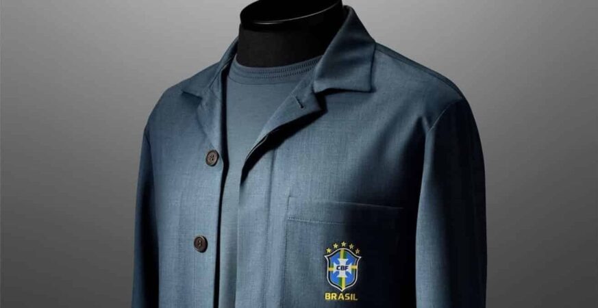 Imagens dos trajes que a seleção brasileira usará na viagem para a Copa do Mundo são divulgadas