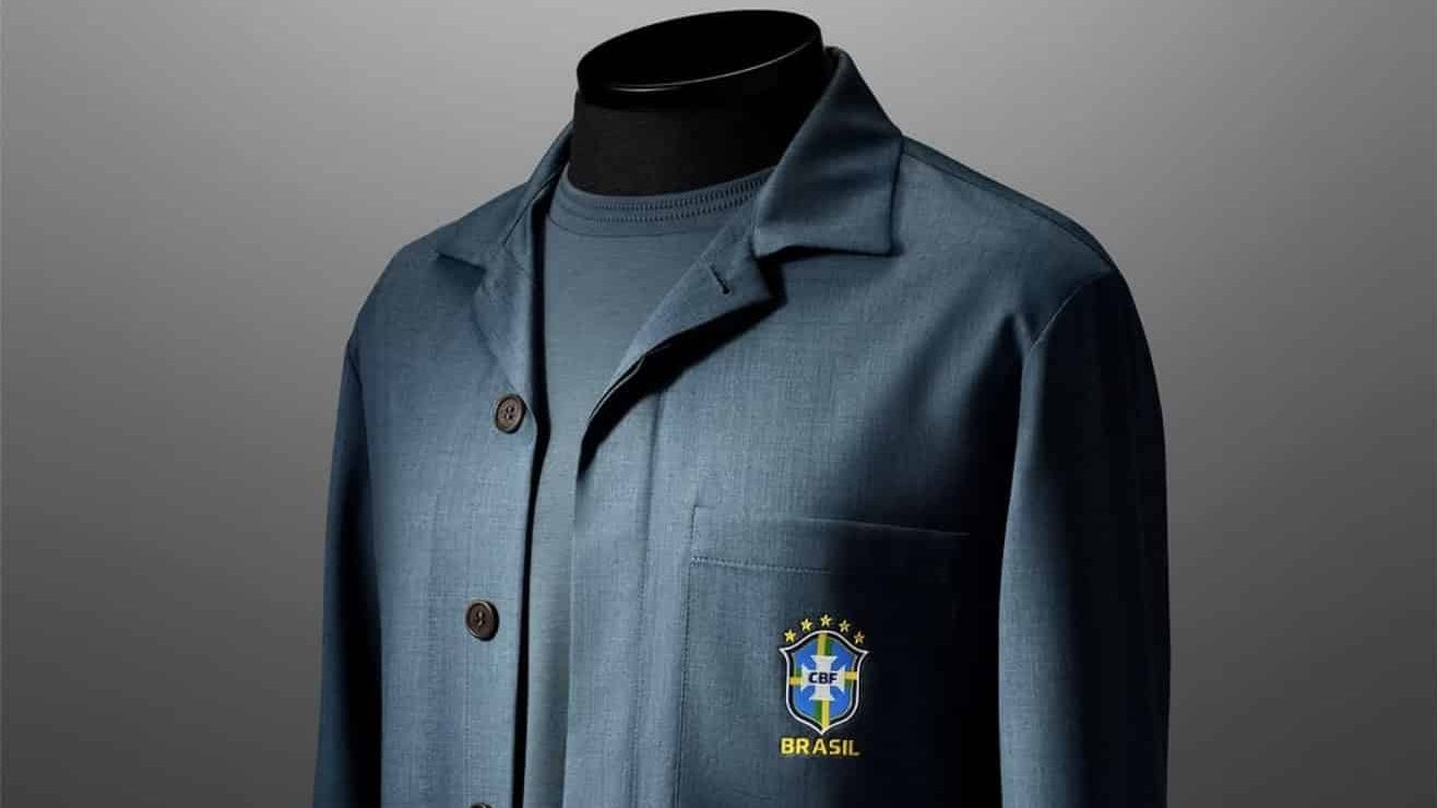 Imagens dos trajes que a seleção brasileira usará na viagem para a Copa do Mundo são divulgadas
