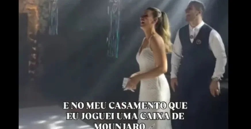 Noiva joga “Mounjaro” no lugar do buquê e viraliza; veja