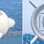 China testa sistema eólico com dirigível gigante em grande altitude