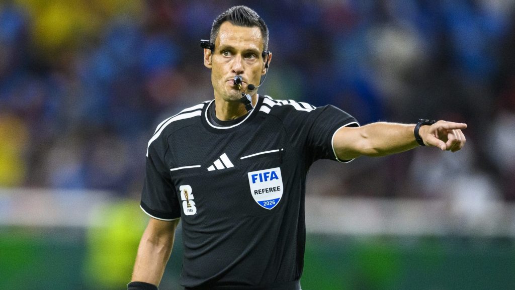 Maurizio Mariani em ação na Copa do Mundo de 2026