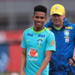 Estêvão e Carlo Ancelotti - Seleção Brasileira